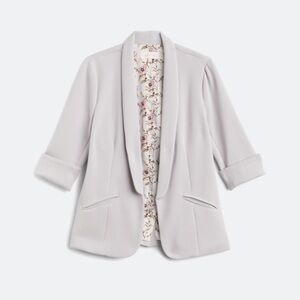 Skies Are Blue Light Gray Blazer